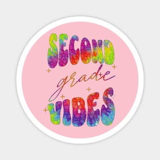 Second Grade Vibes 2nd Grade Retro Back To School Magnet